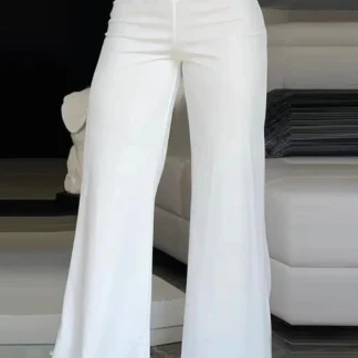 White Flare Pants