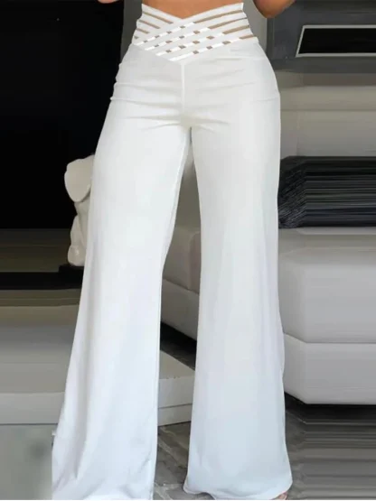 White Flare Pants